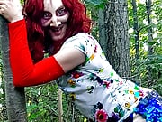 Hot Horny Wild Demon Bitch Having Some Serious Fun Alone in the Forest