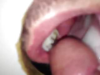 Hot sucking action at the homemade glory hole 9
