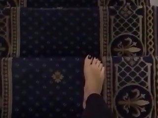 Stairs, Removing, Shoe, Barefoot