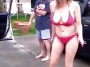 Busty bikini slut