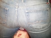 Cum all over wife's Lucky jeans