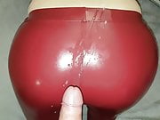 Cum on Red Leather