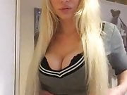 Hot blonde milf showing her hot body