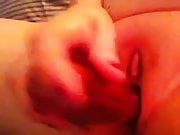 Wife fucks pussy with big red vibe