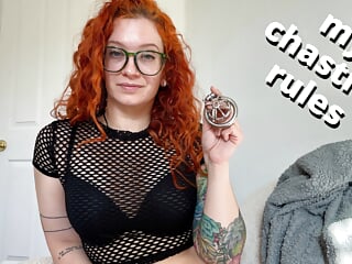 pleasure Domme&#039;s chastity rules - how I&#039;d keep you locked up, JOI, CEI - full video on Veggiebabyy Manyvids