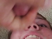 upside down blowjob and swallow