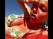 German Youtube Star Sexy Julia Big Tits in a Bikini