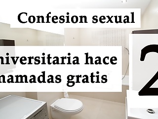 Spanish audio: Ella mamando por vicio 2. Confesion. asmr.