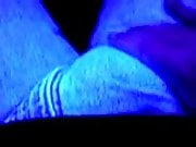Me rubbing my soft bulge with a blacklight