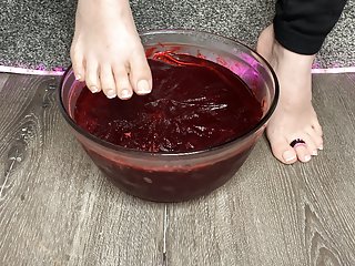 ASMR Gelatin Food Foot Play