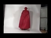 Latex burqa red