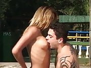 Passionate shemale anal outdoors