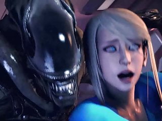 Xenomorph, Creampie Masturbation, Double Penetration, Masturbate, Cum in Mouth