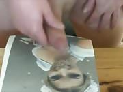 Cumtribute on a hot girl 