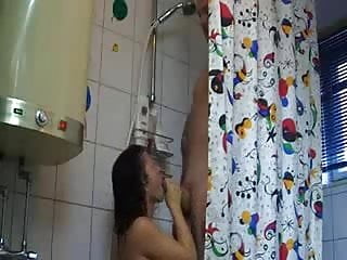 Amateur, Fun, Sucking Penis, Shower