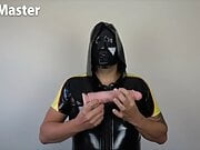 Rubber Master instructs you in deepthroat with dildo PREVIEW
