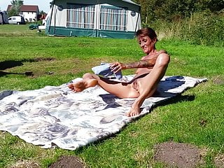 Mature french nudist dusts off...