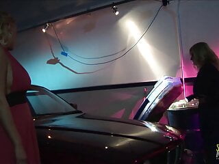Milf Pays Car video: Blonde milf pays for car repairment by using dildos on the bisexual and getting railed by the worker