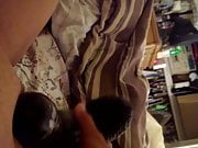 Wife is scared to fuck thick black dildo 