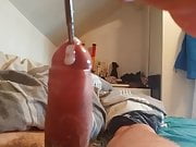 Cock sounding with real cum