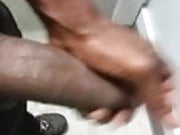 Str8 at work playing with his big black dick