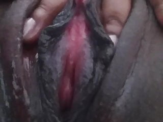 Big clitoris meatly fingering...