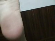 Sexy wife feet while I fuck her