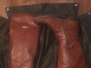 Ex&#039;s Leather Jacket and Boots Covered