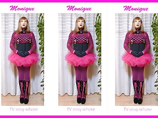 TV Hure Monique - My new sissy uniform with tutu