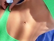 'Kendall J.' selfie in sexy green bikini