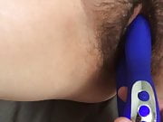 Close up wife with new toy quick orgasm
