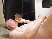 The best way to not waste any piss for drinking...