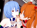 Asuka and Rei give a blojob in POV : Neon Genesis Evangelion 3D Hentai Parody