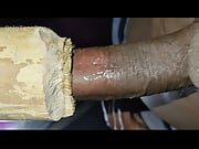 Indian teen enjoys fucking a bomboo hole of a spade handle 