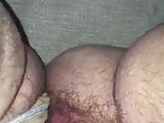 Hairy legs,ass and pussy POV selfie masturbation 
