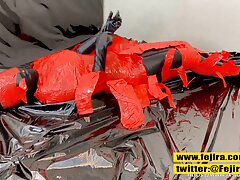 Fejira Com &ndash; 3 Layer Zentai And Tape Mummification Orgasm