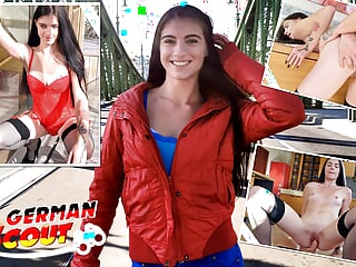 German Scout - Skinny Tall Teen Lana Lenani with Long Legs and Hair at Casting Fuck