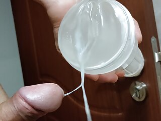 Close up amateur cumshot silicone pussy...