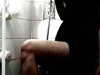 Black latex white shower...