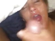 Fucking a slut and cumming on her face