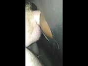 White Top BareBacks Black Ass in Video Booth