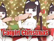 Catgirl Christmas Blowjob, Deeptroat (Gameplay)