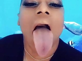 Fetish Deep Throat Long Tongue For A Bbc...