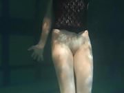 Polcharova stipping and enjoying underwater swimming
