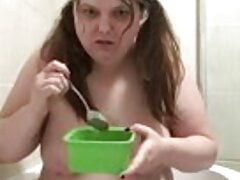 Eating piss covered cereal - humiliation