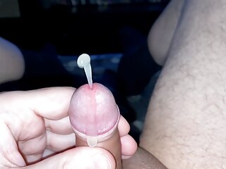 Quick wank my small foreskin cock...