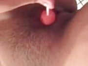 girl masturbate with lollipop