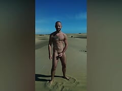 Jerking off in the dunes