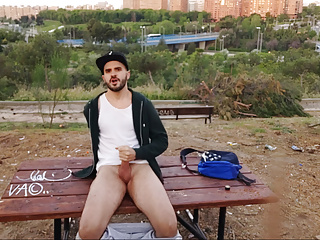 Xisco Jerking Off Outdoor in a public park