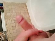 male up close masturbation in the bathroom